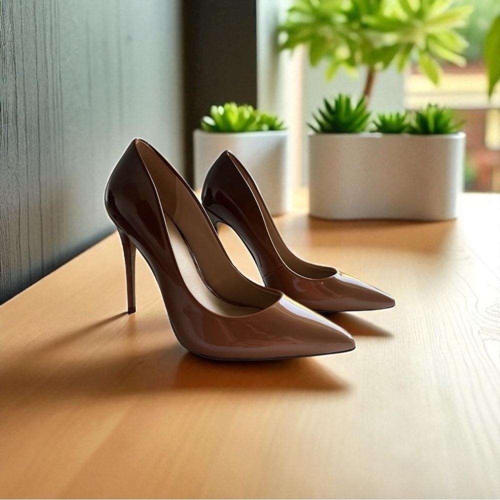 Aldo Brown Caramel Ombré Patent High Heel Pumps 7.5 Stussy 2.0 - Picture 5 of 6